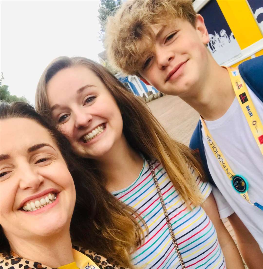 Miles Stockwell with his mum, Sarah Luckhurst, and sister Lauren Luckhurst. Picture: Sarah Luckhurst