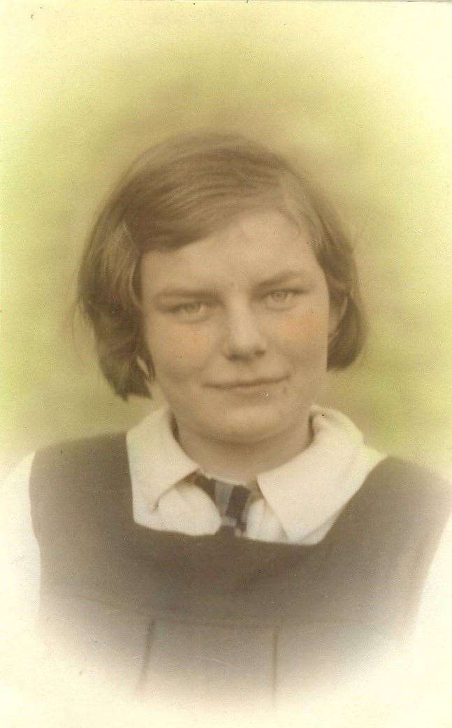 Blanche's school photo, taken during the 1930s