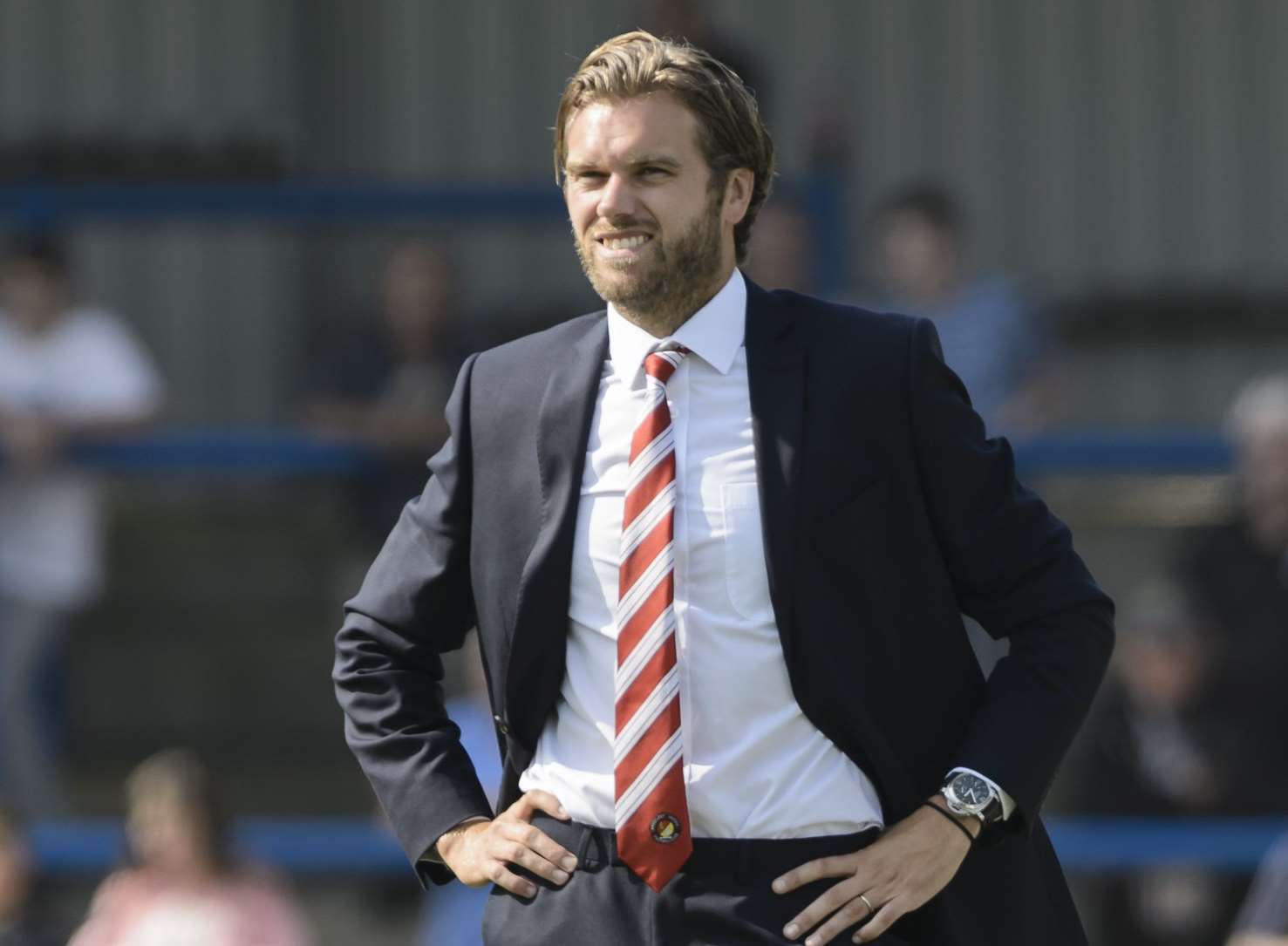 Ebbsfleet manager Daryl McMahon Picture: Andy Payton