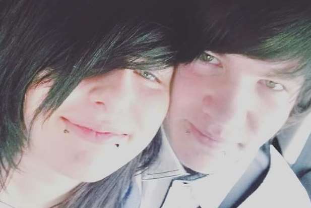 Jordan Keates, 16, with her boyfriend James Marshall, 17