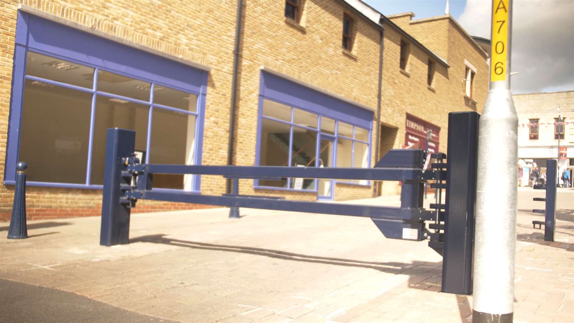 The newly installed gates at Earl Street