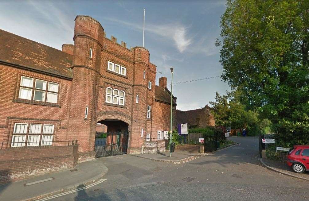 Maidstone Grammar School has two confirmed positive tests for coronavirus. Photo: Google