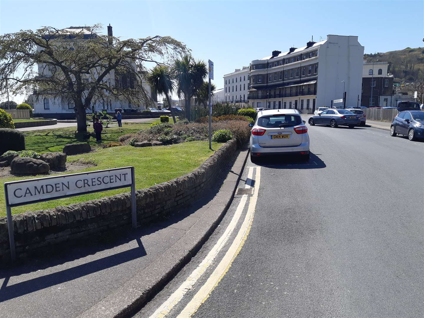 One of the filming sites in Camden Crescent, Dover