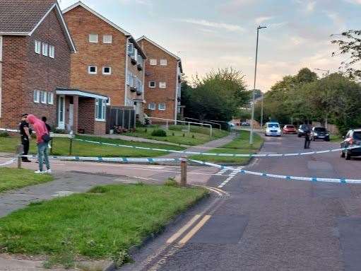 Police tapped off Beaconsfield Road in Canterbury last night at the junction with Shaftesbury Road