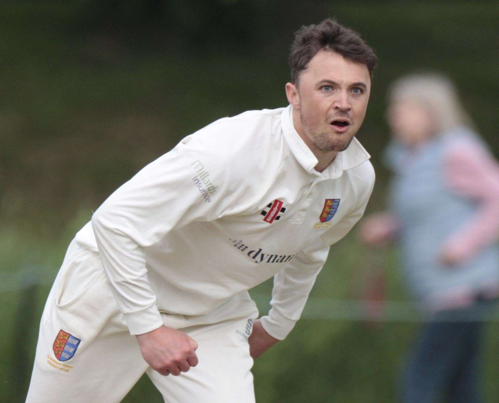 Rory Smith - top scored with 59 in Sandwich Town’s rain-reduced weekend home defeat to Hayes by 52 runs. Picture: Gary Restall