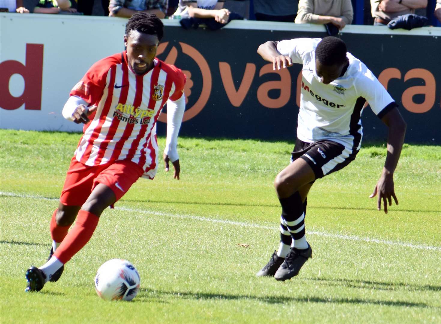 Dover give chase to an away player. Picture: Randolph File