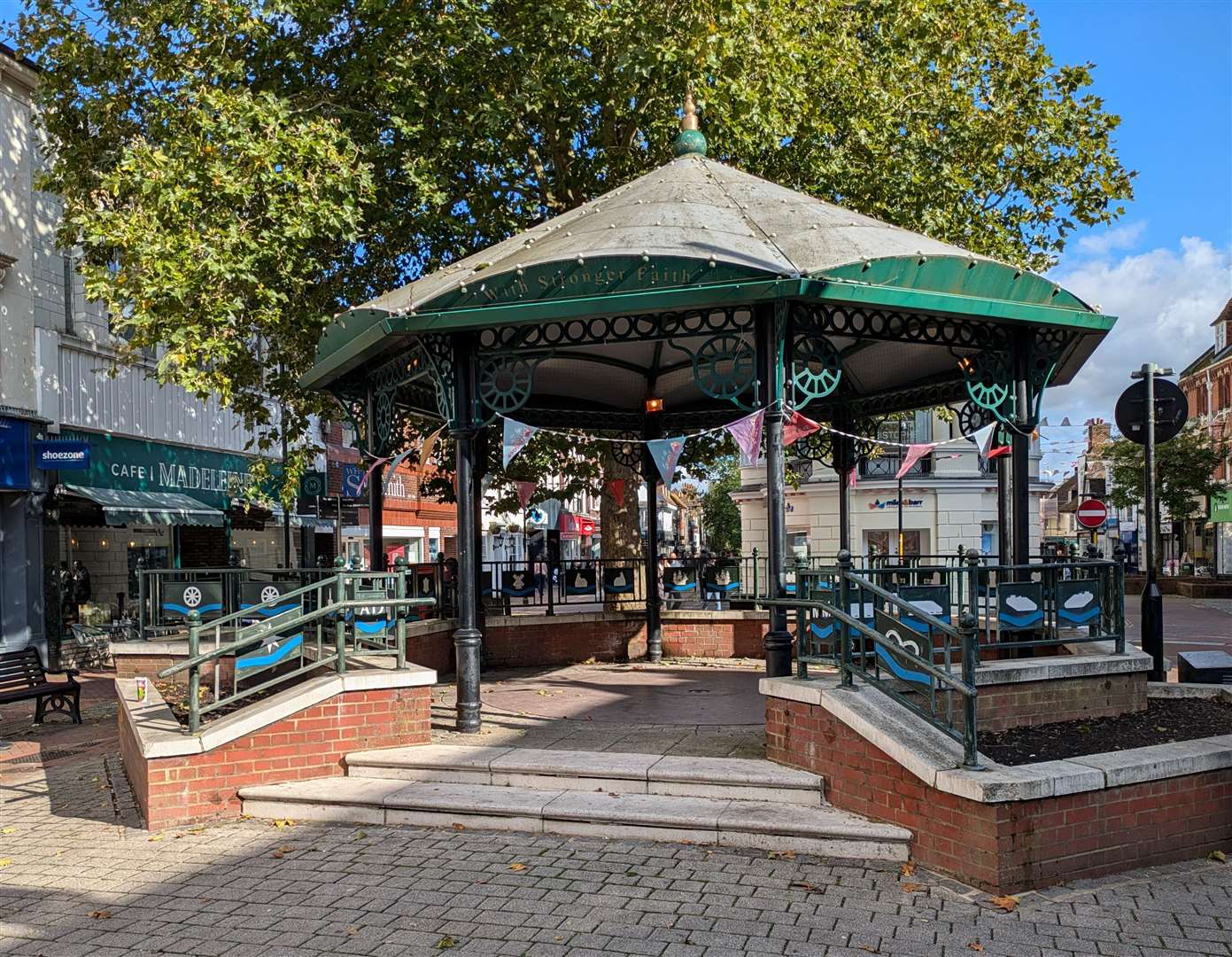 The bandstand in Ashford High Street