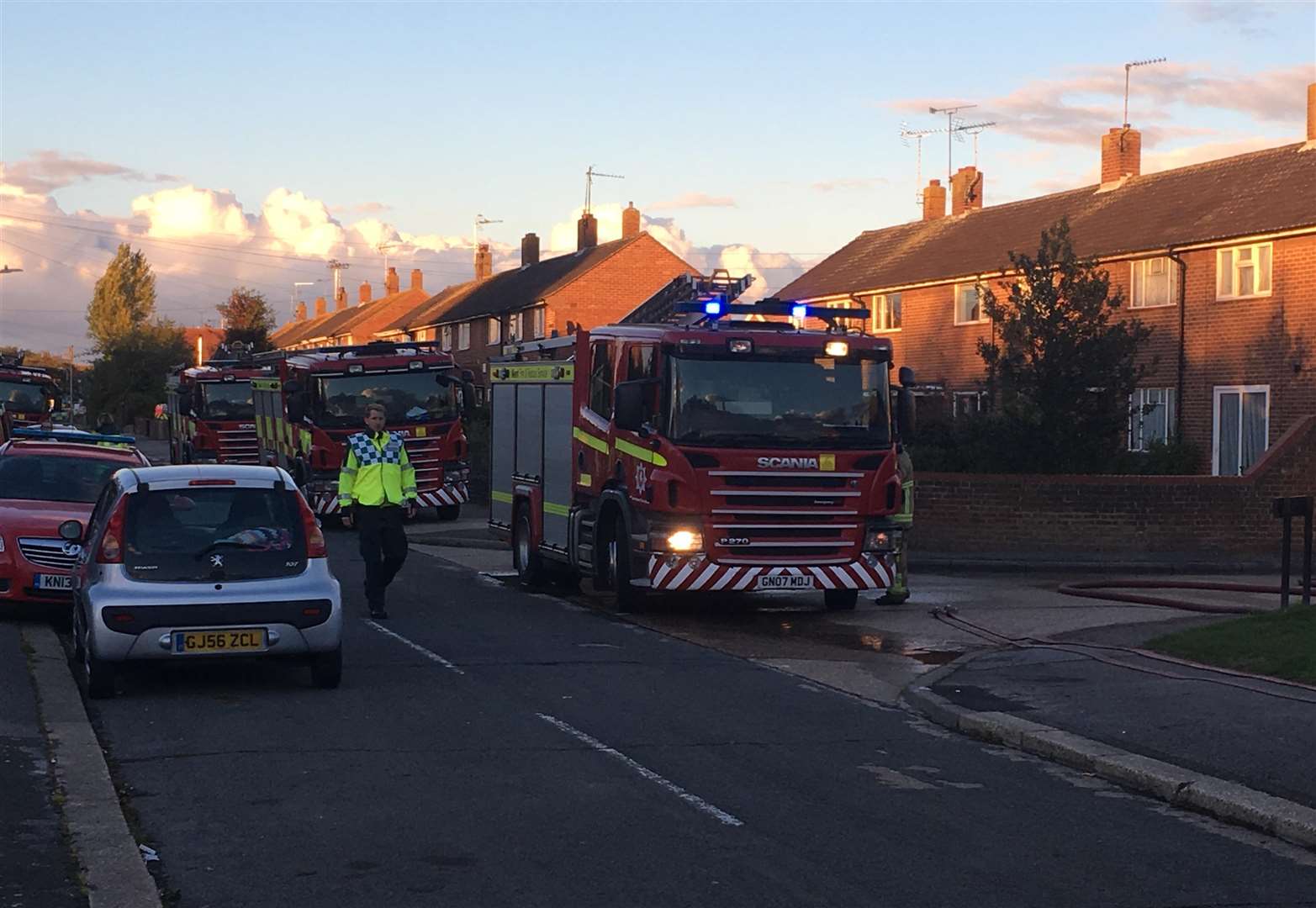 Six fire engines were called to the blaze