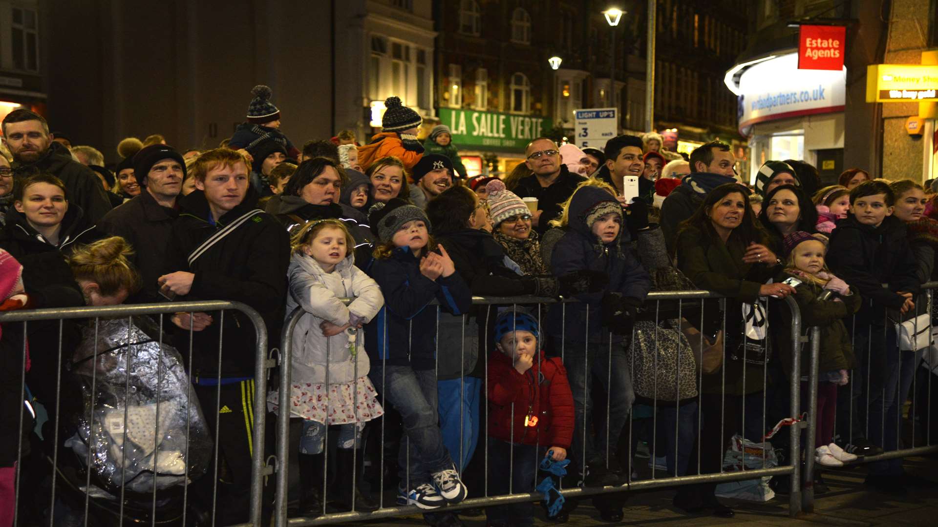 A past scene of the Dover lights switch-on