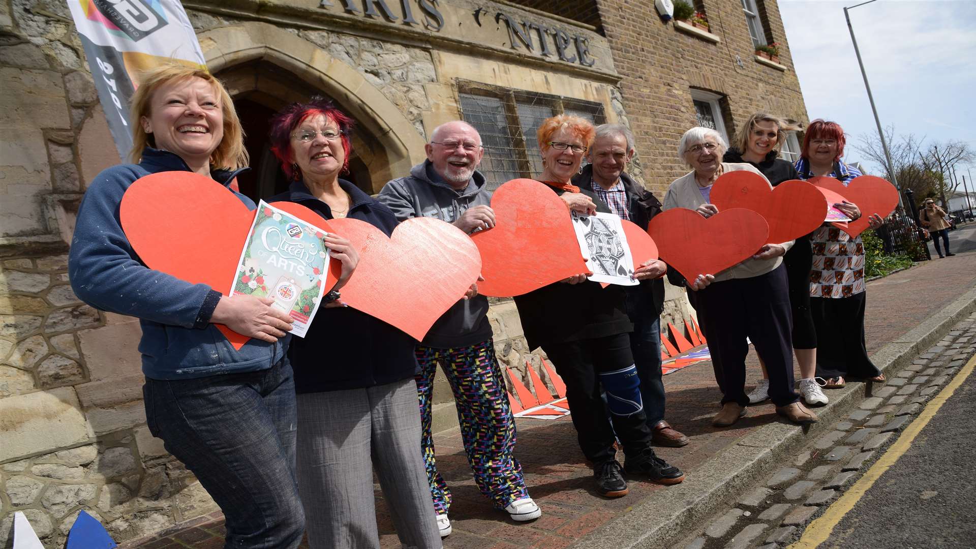 Claire Brown and volunteers at St Andrew's Art Centre