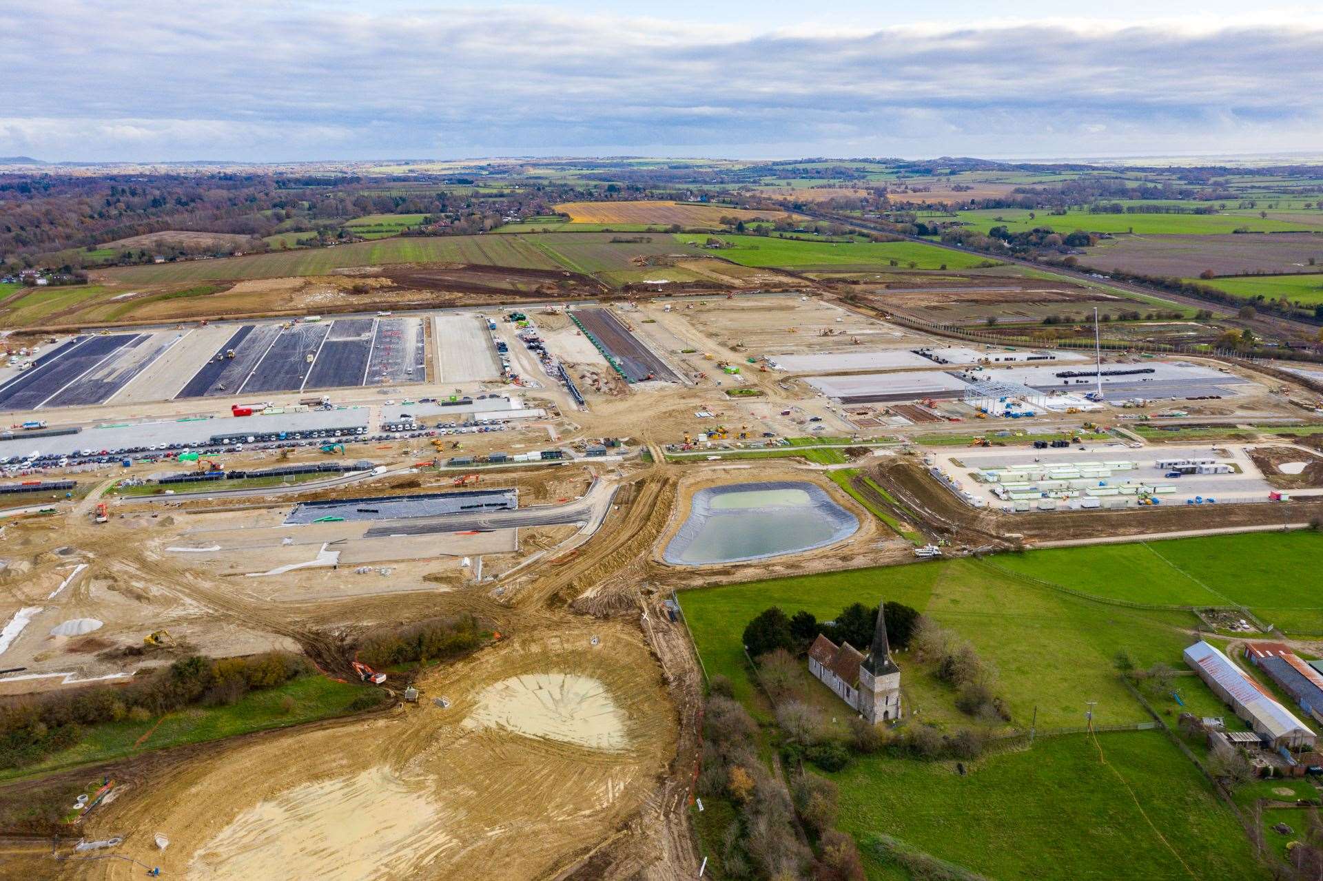 By July, it is hoped lorries will not need to be stored on the land and it will be "purely a customs checking site"