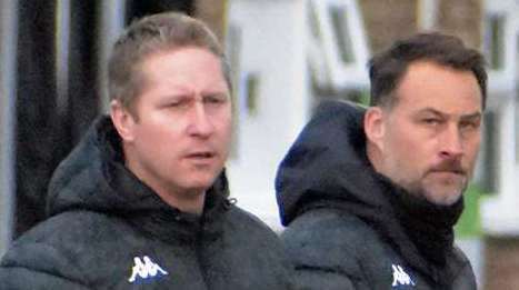 Folkestone joint-head coaches Roland Edge and Micheal Everitt. Picture: Randolph File