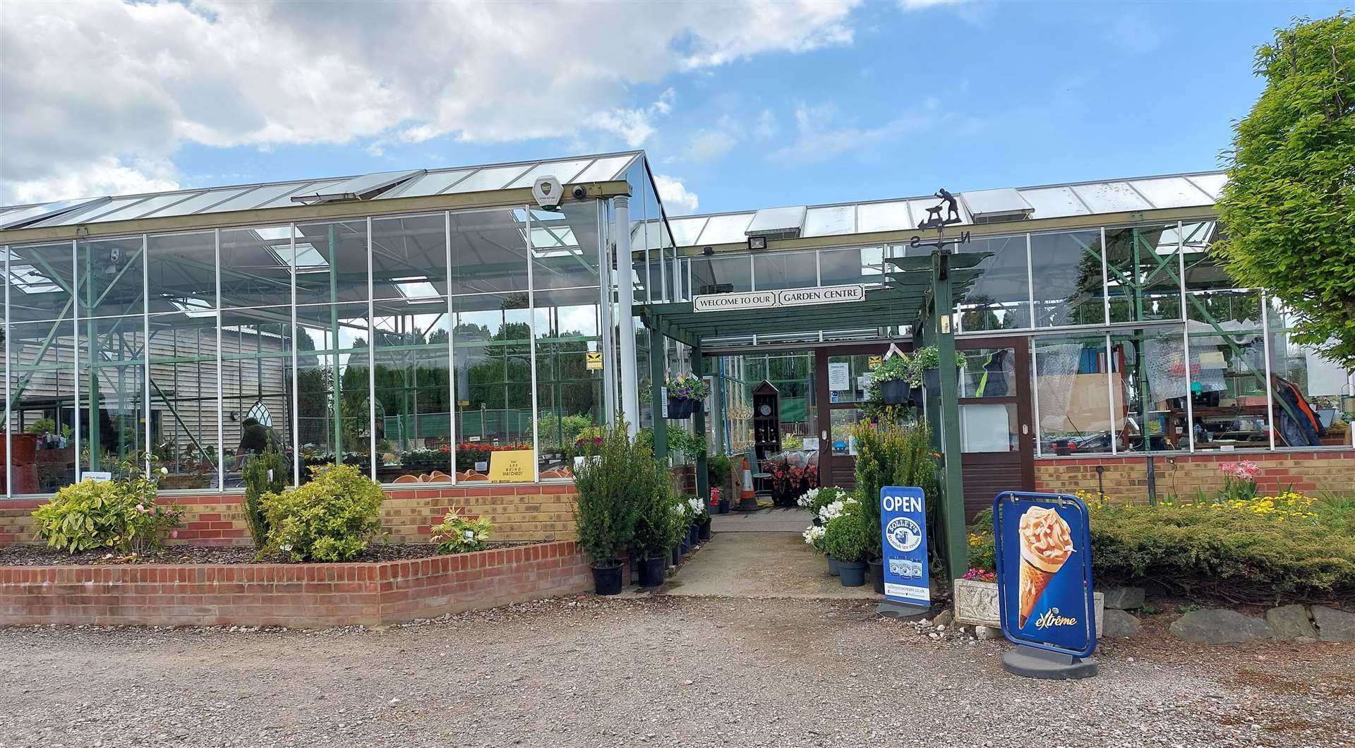 How the main entrance currently looks at Layham Garden Centre