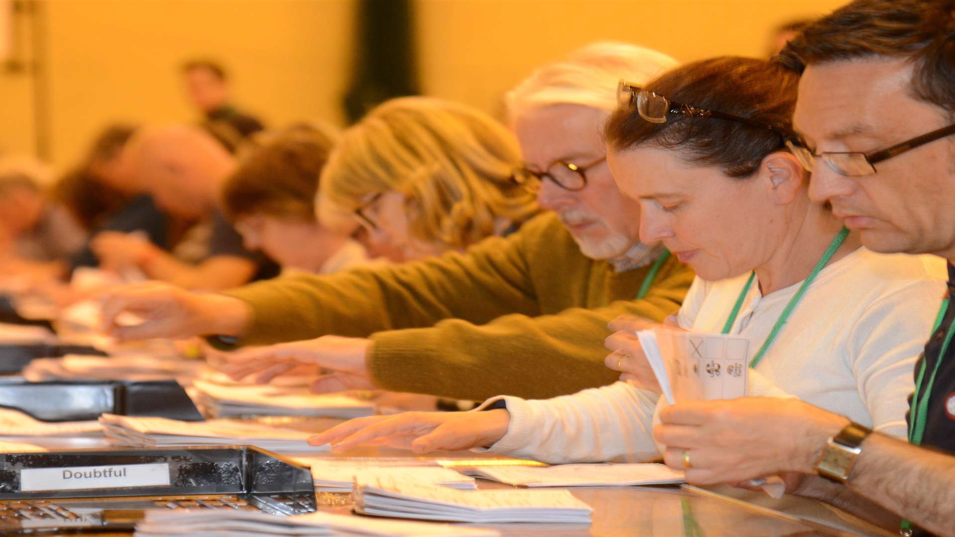 The count underway at the Stour Centre