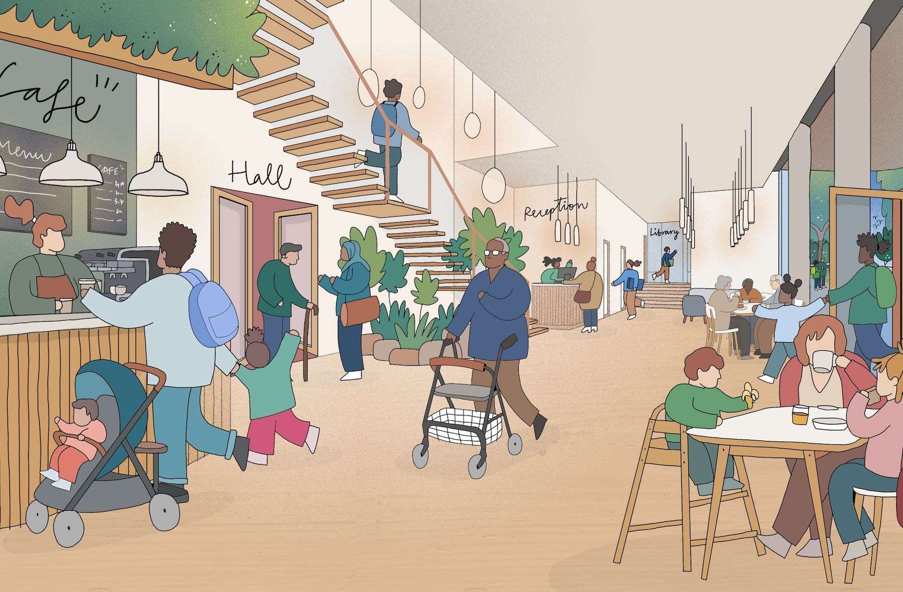 Plans for the development which include a café and co-working space have been approved. Photo credit: HTA Design