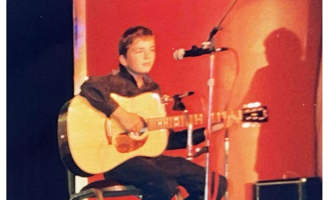 Jon Nickoll, aged 8, at a talent contest at Margate Winter Gardens