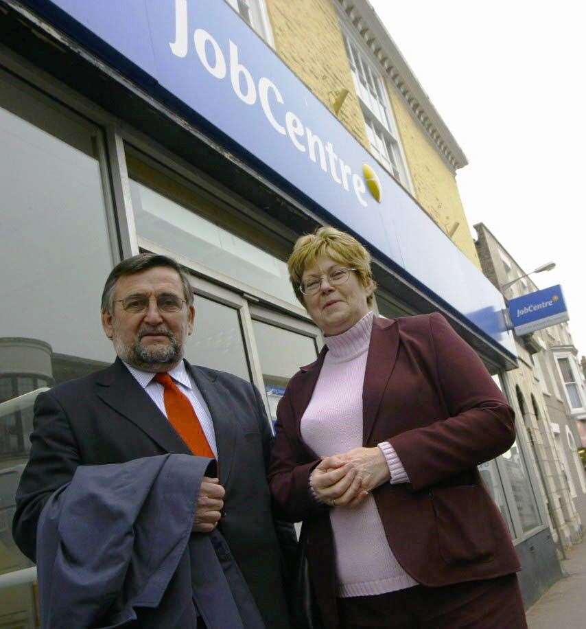 The building used to be the job centre, with Deal MP Gwyn Prosser and Cllr Sue Delling pictured outside in 2009 (Picture: Jo Knight)