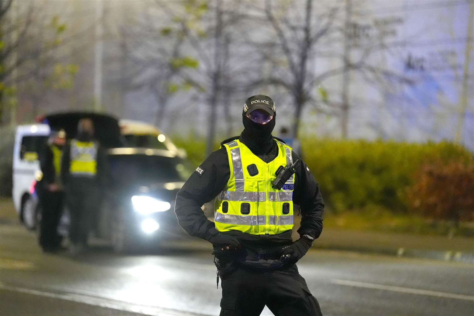 Police at Buchanan Bus Station in Glasgow city centre (Andrew Milligan/PA)