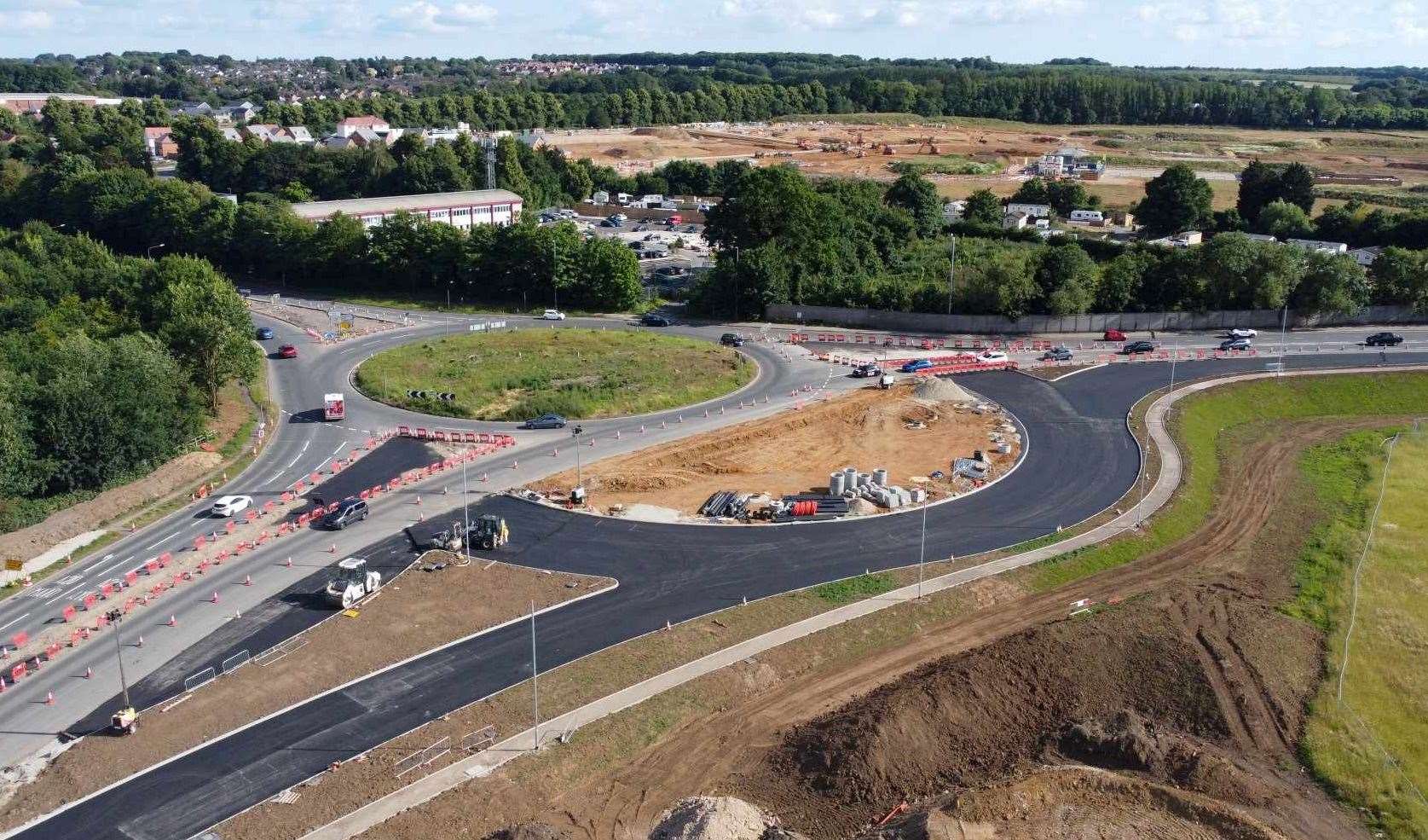 The A20 Coldharbour Roundabout project has been finished after nine months. Picture: Simon Ratcliff