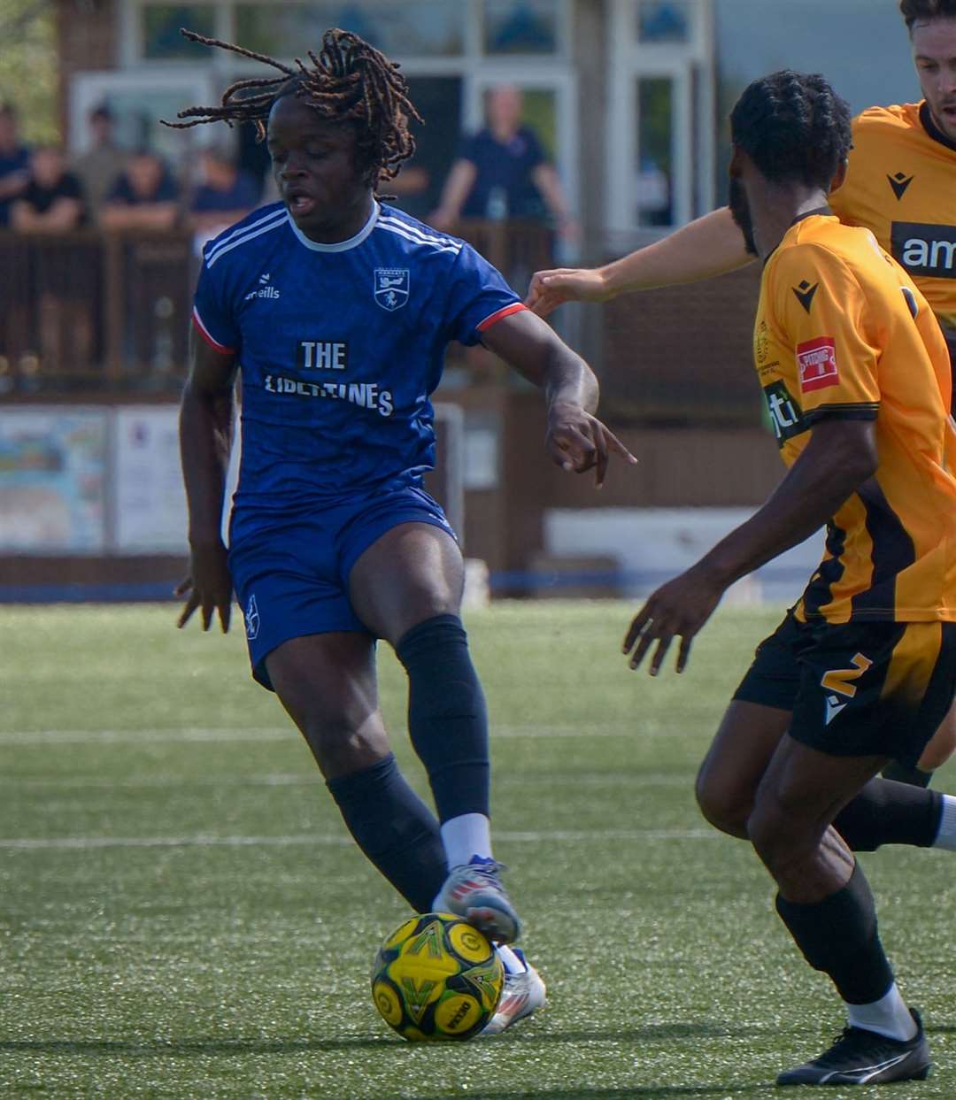 Kai Garande - the defender won the Margate penalty in their FA Cup goalless weekend home draw, which striker Lukas Franzen-Jones failed to convert in the first half. Picture: Stuart Watson