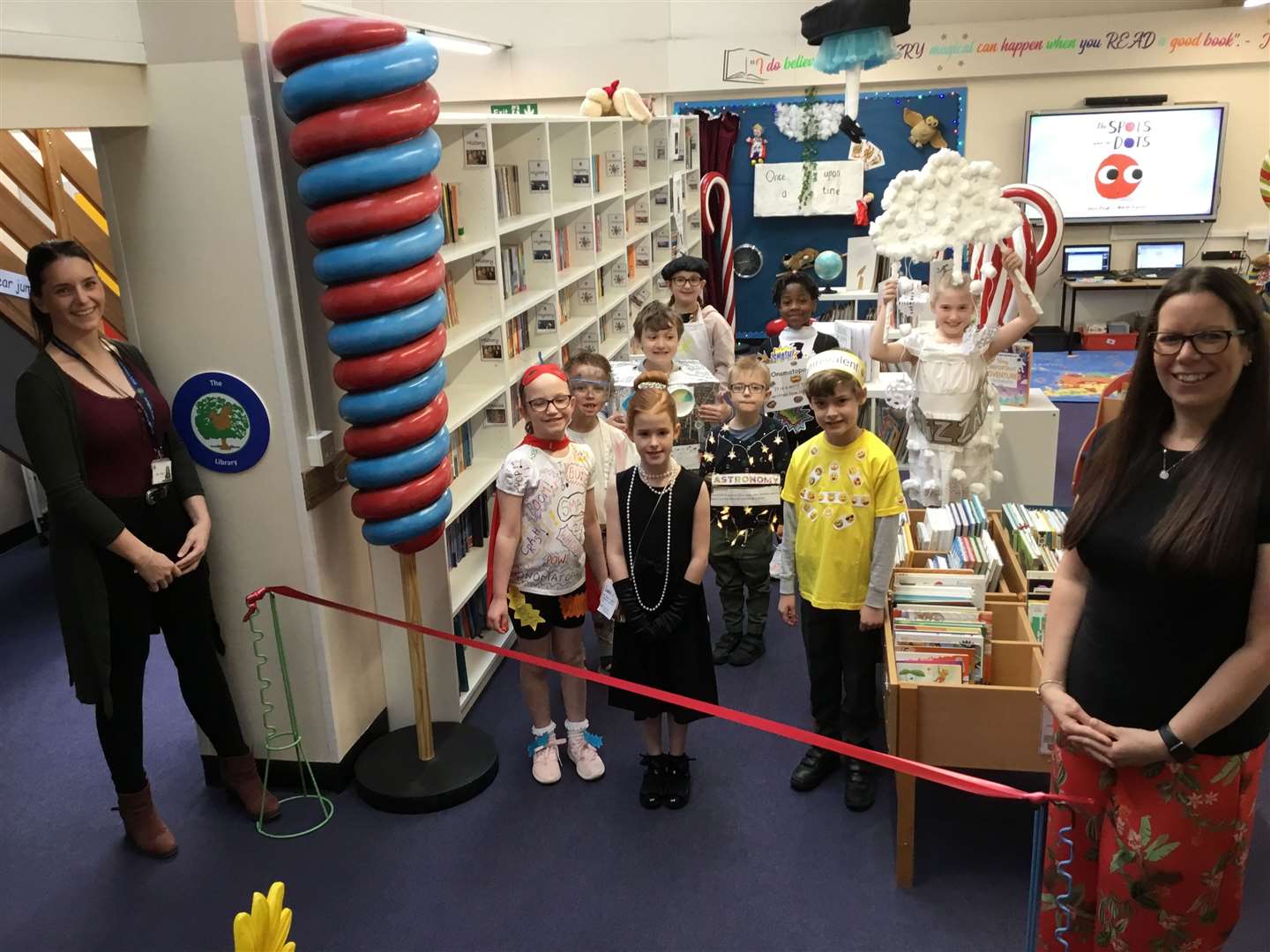 Governors Tara Baker and Samantha Carter with Year 3 Pupils at the opening. Picture: Swingate Primary School