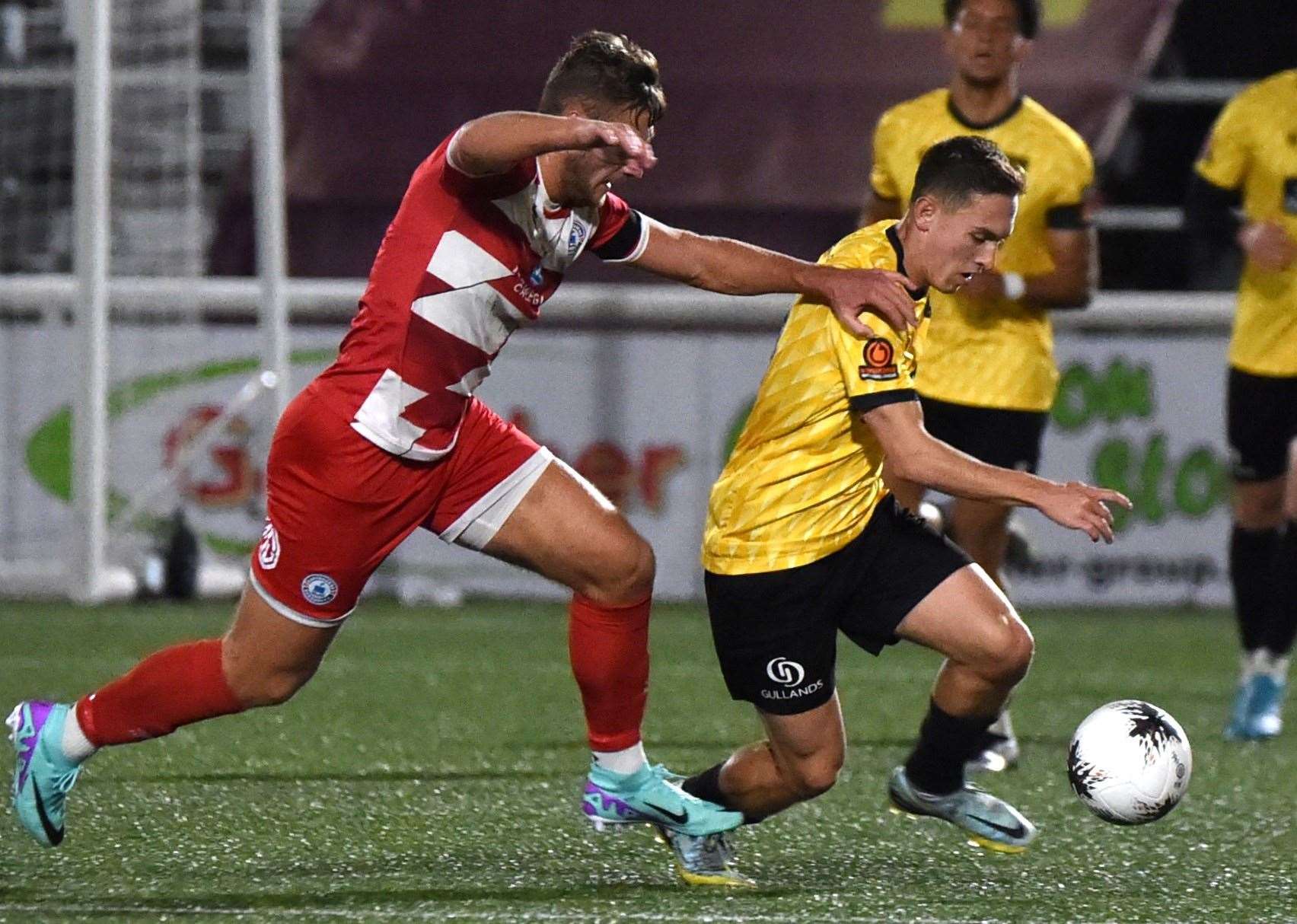 Maidstone United debutant Matt Rush in action against Eastbourne. Picture: Steve Terrell