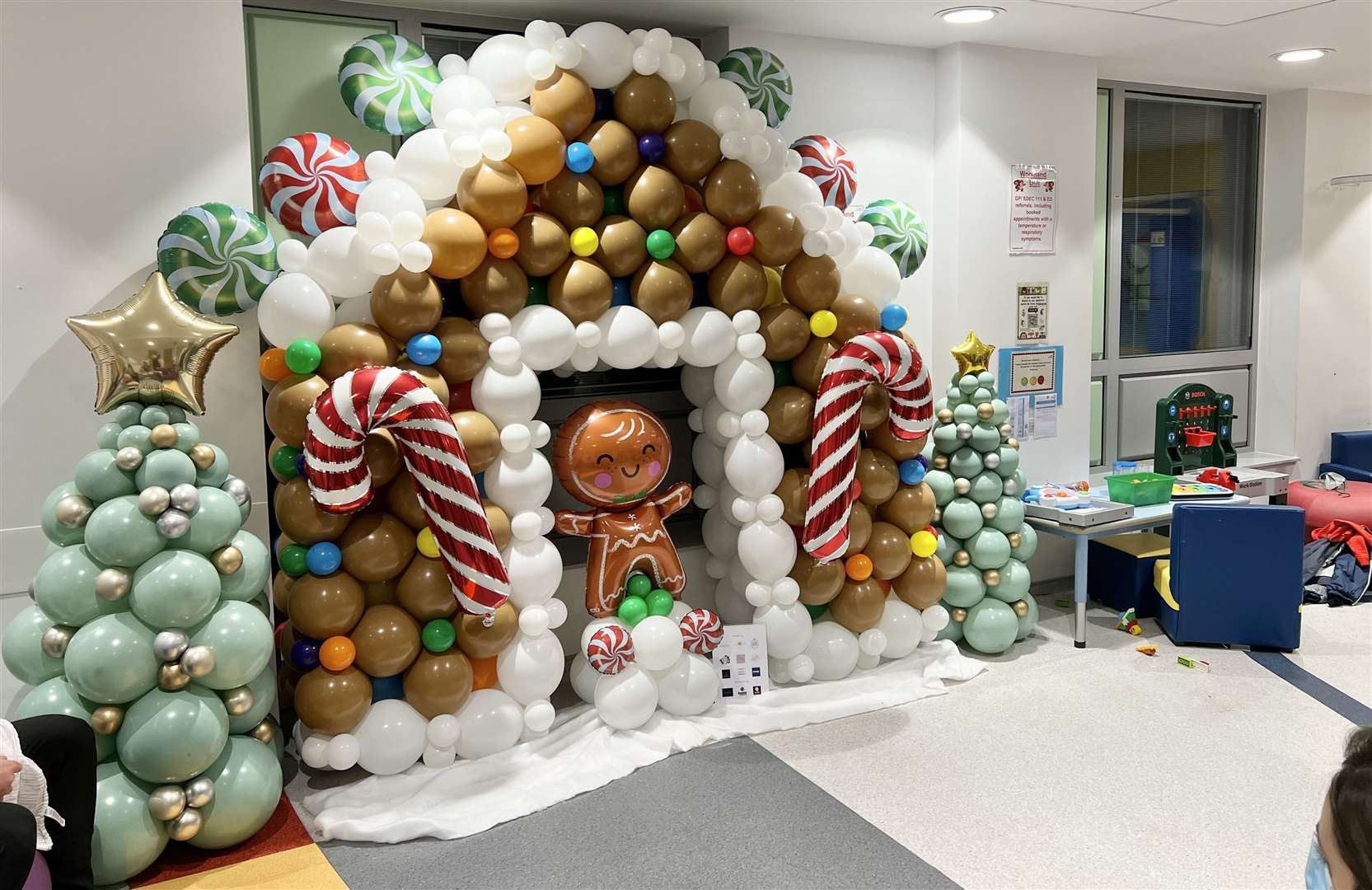 A gingerbread house was one of the showstoppers at the hospital. Picture: Dream Higher Events