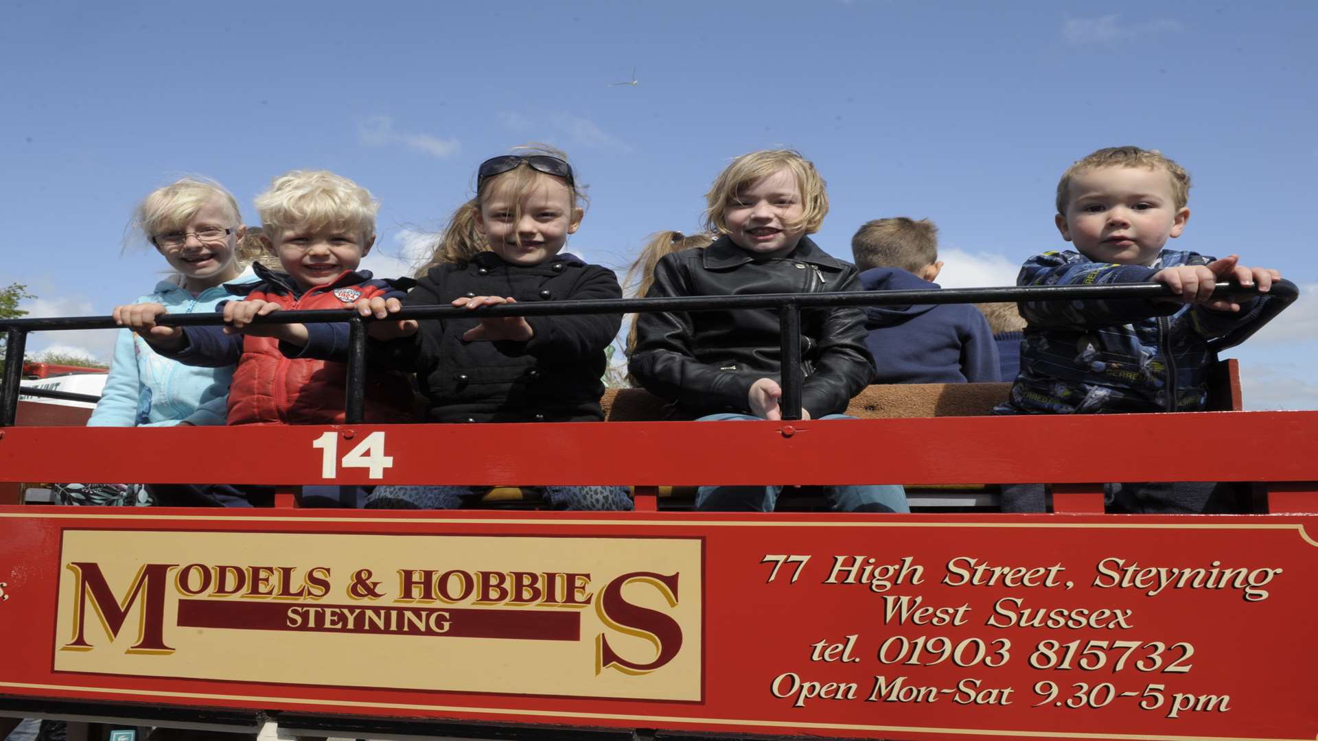 On the bus at the English Festival last year