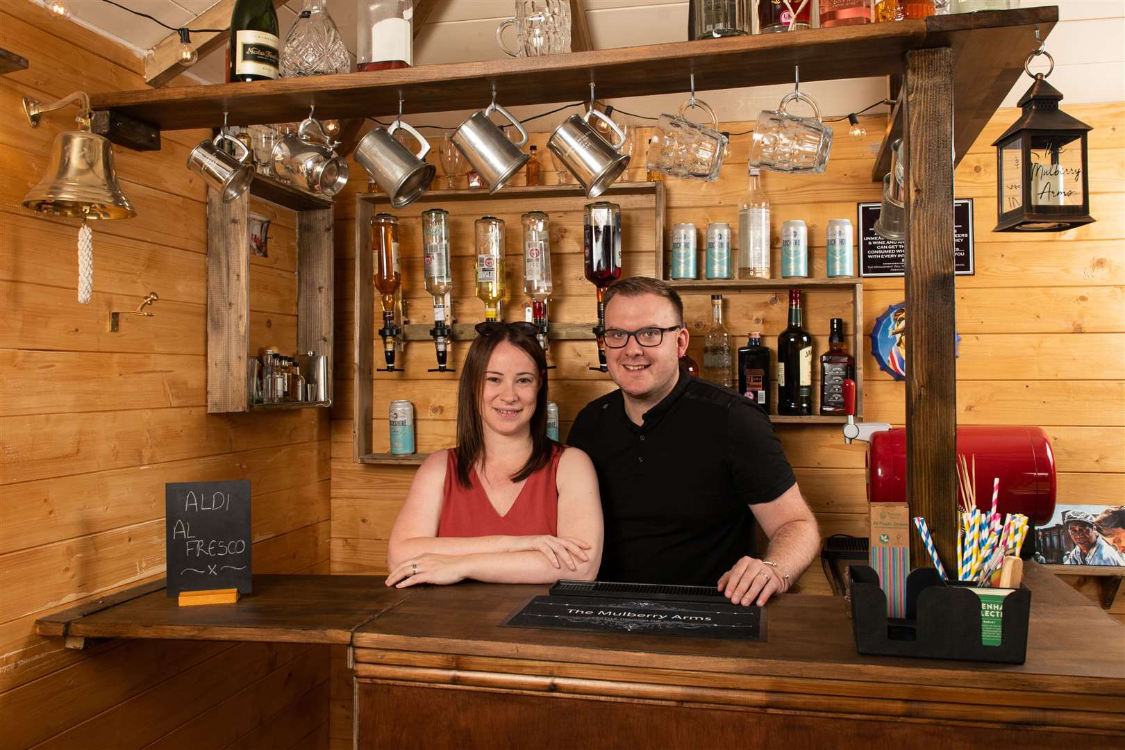 Aaron and Jo in their pub