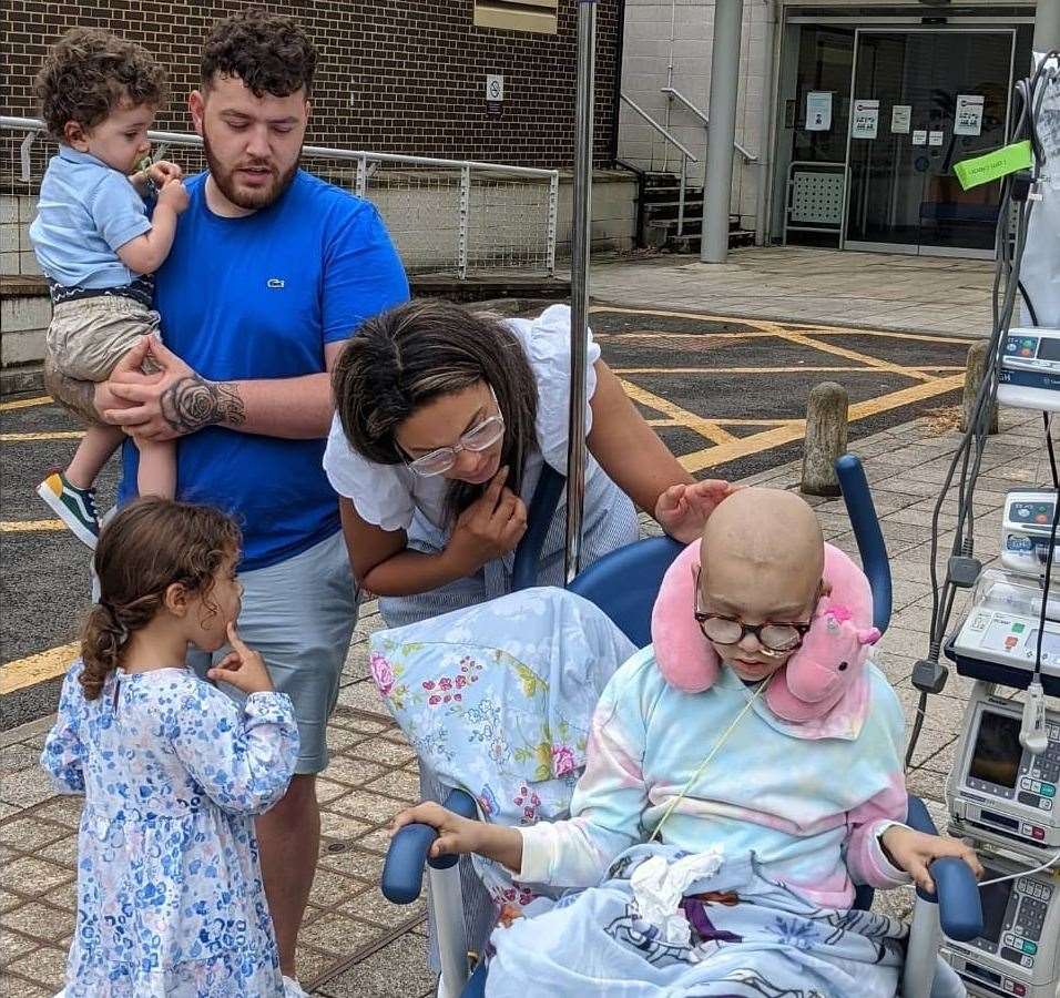 Aurora with her family. Picture: Keisha Pile-Gray/Facebook