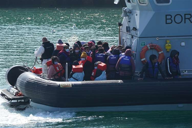 Last week 1,185 people reached the UK via the Channel in a single day - which was a new record. Photo: (Jonathan Brady/PA)