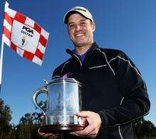 Walmer &amp; Kingsdown golfer RichardWallis after defending his Titleist PGA Play-off title