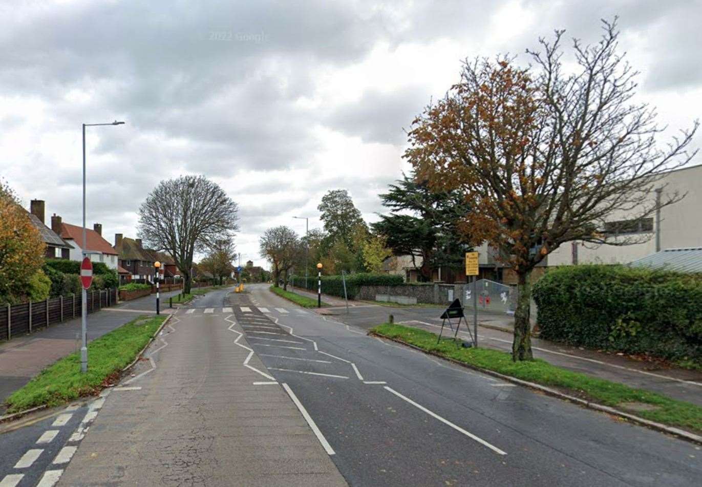 A teenage girl has been seriously injured and a man has been arrested after the crash near Charles Dicken's School in Broadstairs. Picture: Google