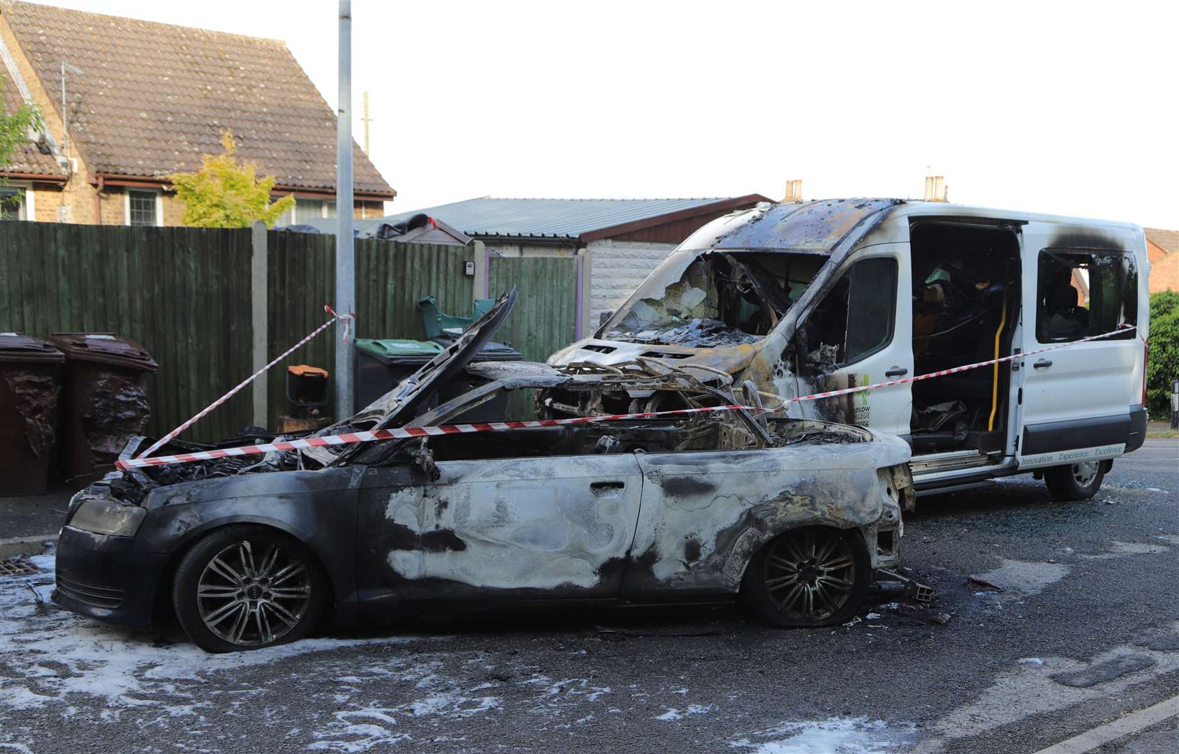 The aftermath of the fire in Burham. Pictures by Keith Thompson