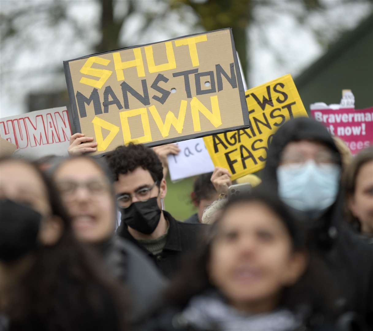 Protestors have called for the Manston site to be shut down. Picture: Barry Goodwin