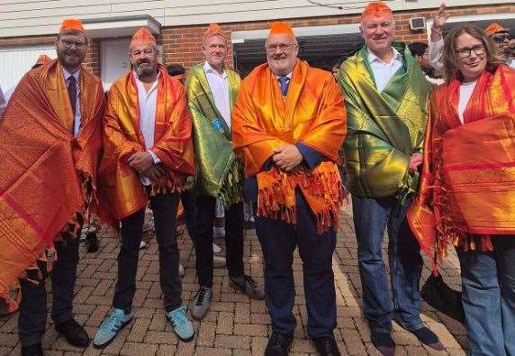 From left: Cllrs Thomas Oliver, Chris Shippam, Richard Wells, council leader Jeremy Kite, MP Jim Dickson and Cllr Kelly Grehan. Picture: Hima Bindu Krishna Pavan Challa