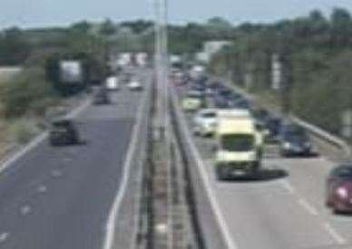 Emergency services were at the scene of the crash on the A299 in St Nicholas at Wade. Picture: KCC Highways