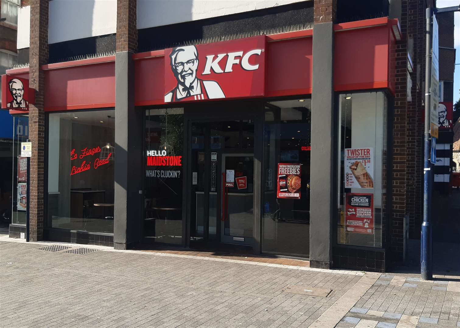 A fight broke out outside KFC in Week Street, Maidstone, earlier today