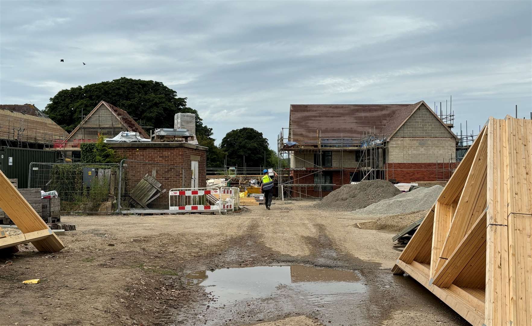 Progress is being made in Olantigh Road, Wye, to redevelop the former college into new housing