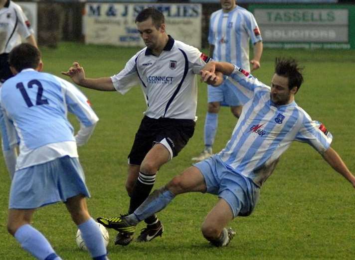 Action from Folkestone's vsiit to Faversham last season Picture: Chris Davey