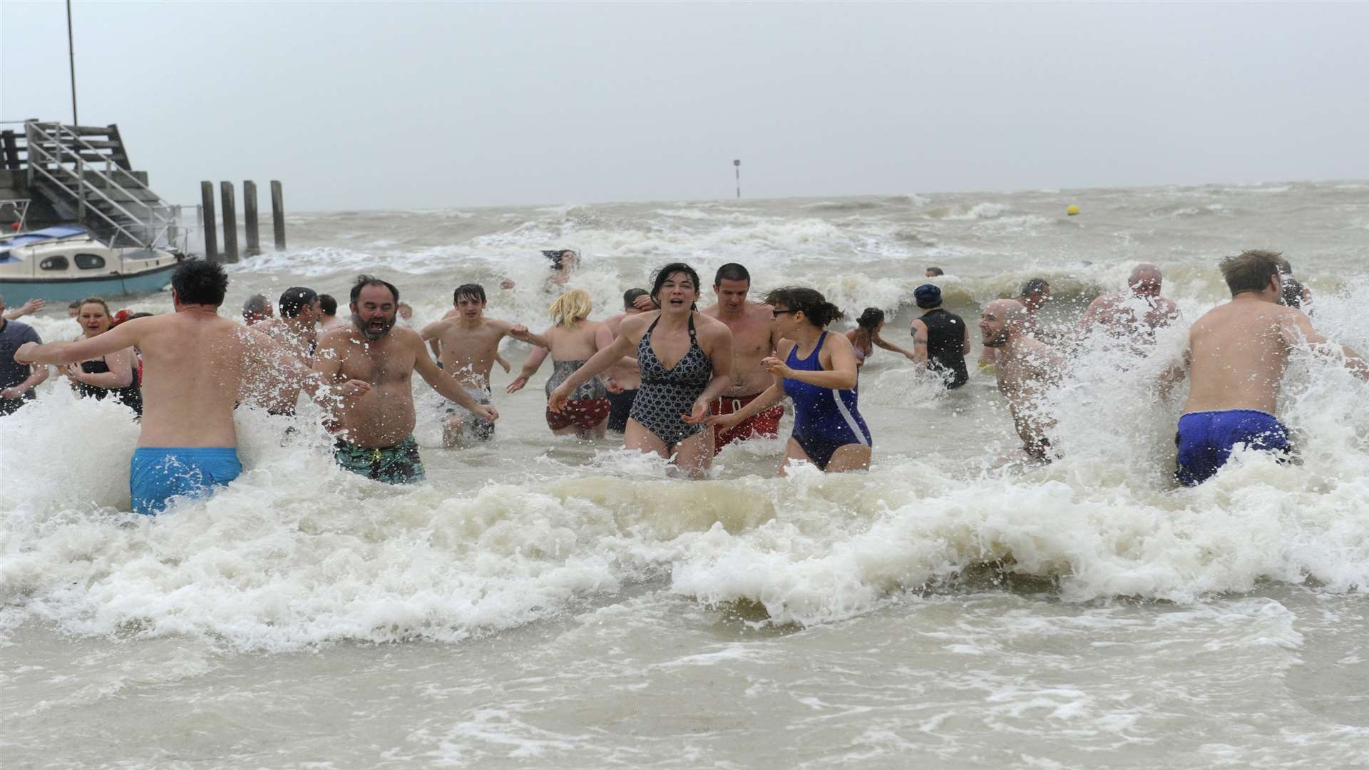 A New Year's Day dip at Broadstairs