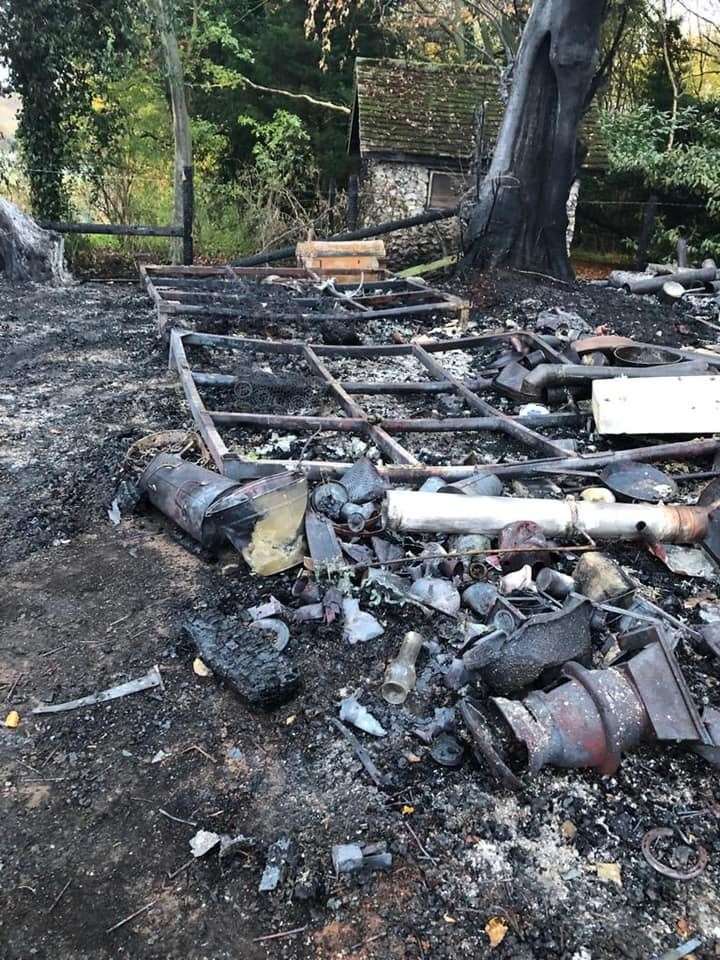 The devastation left with after the fire. Picture: Laredo Western Town