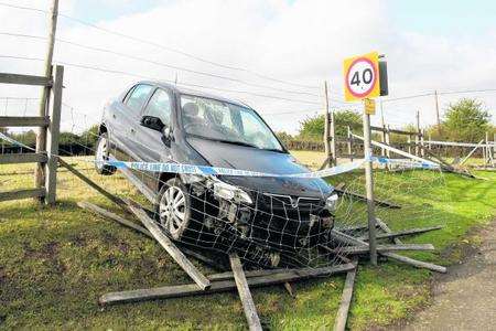 Car crash in Lower Rainham Road, Gillingham