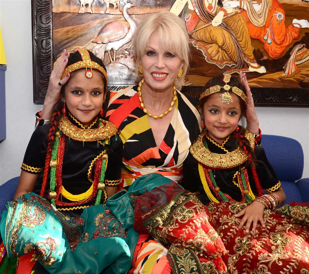 Actress Joanna Lumley at the Everest Connection shop in Station Road, Ashford, in 1999. Picture: Mick Gell