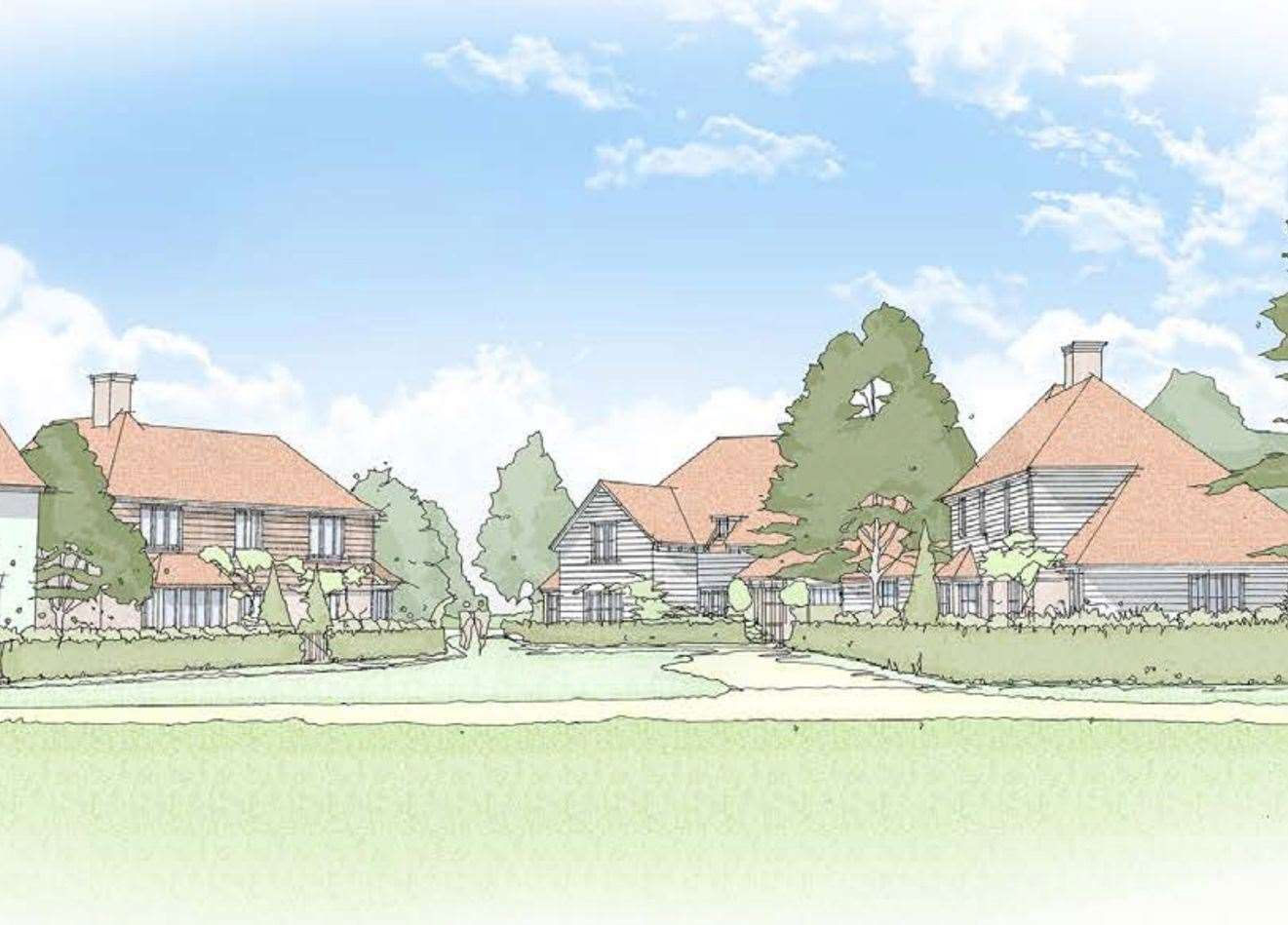 An artist’s impression of the planned Possingham Farm development. Picture: Hodson