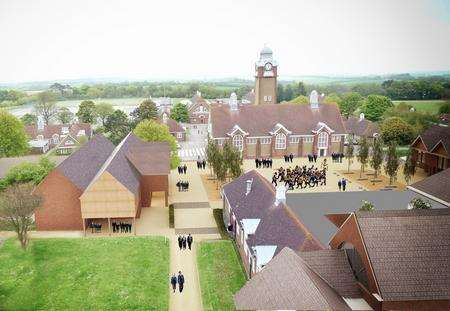 A computer image of the Duke of York Royal Military School, Dover, when the refurbishment is complete.