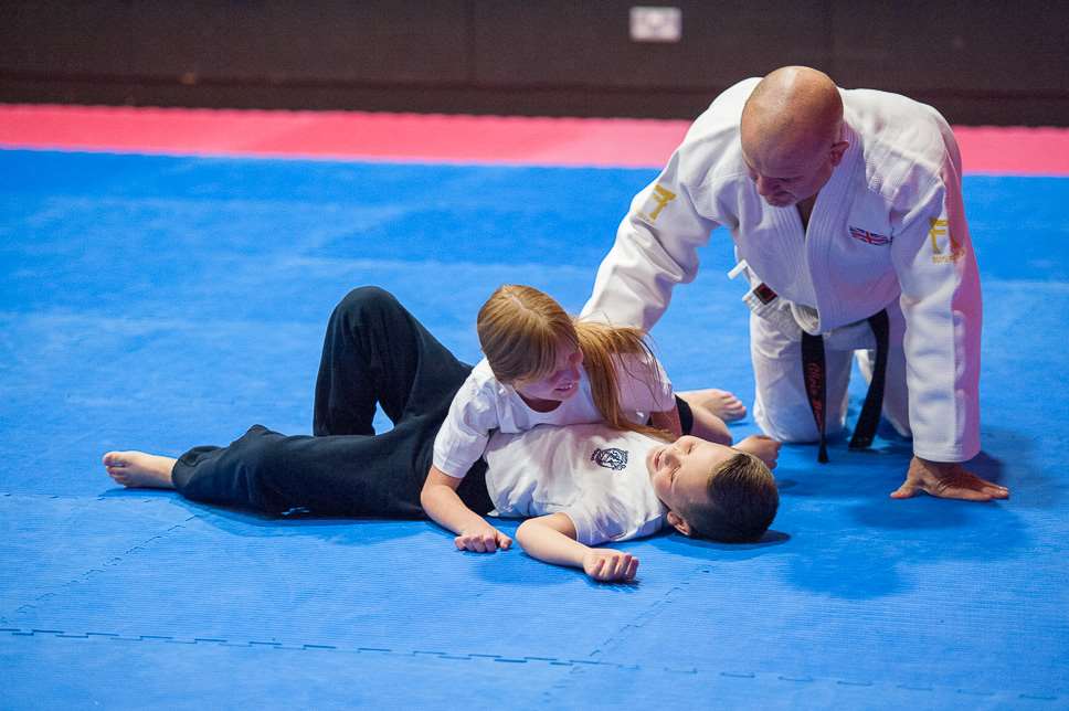 Judo coaching at the Discovery Day