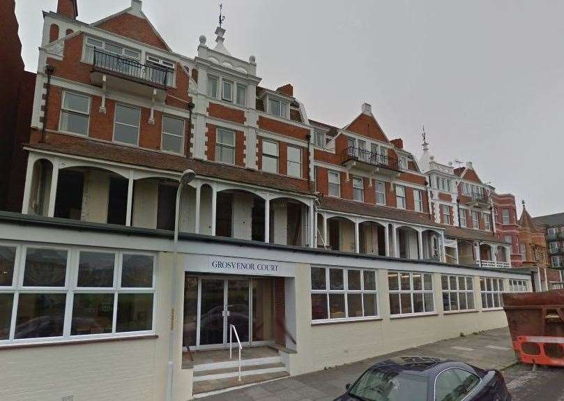 Grosvenor Court in Margate where 86-year-old resident Jean Herring fell to her death (11455158)