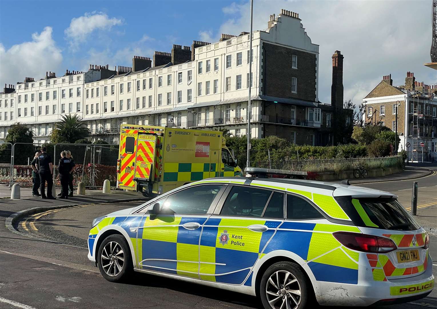 Emergency crews are in Military Road, Ramsgate after concerns were raised over a person's welfare