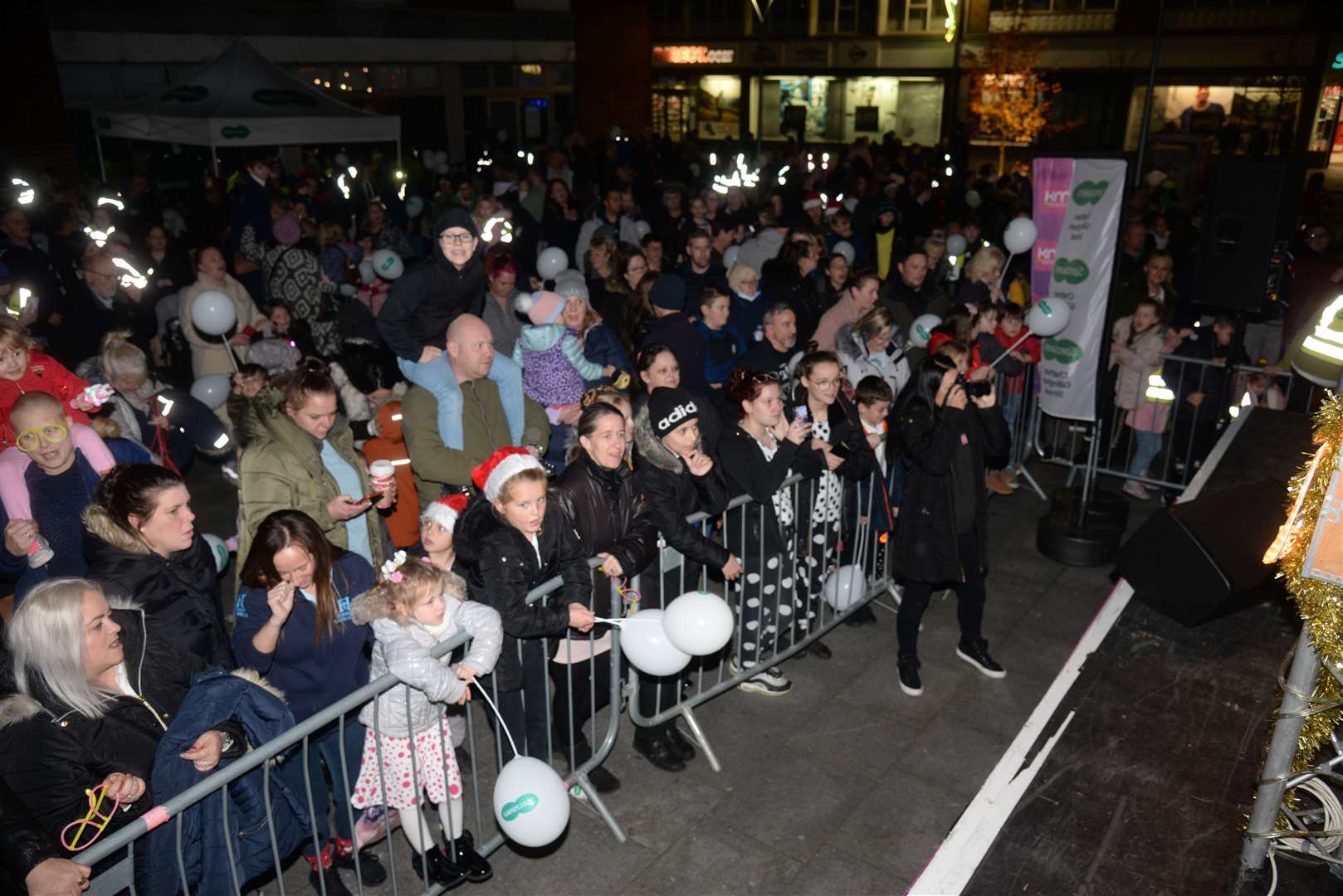 Huge crows gathered at the Strood switch on last year. Picture: Chris Davey